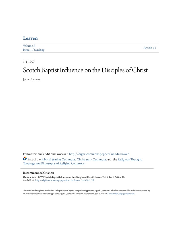 Scotch Baptist Influence on the Disciples of Christ.pdf