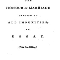 The honour of marriage opposed to all impurities an essay By the late Mr. Sandeman.pdf